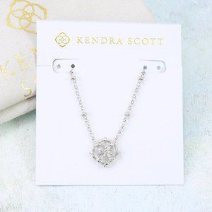 Kendra Scott Kelly Short Logo Pendant Necklace Silver Tone